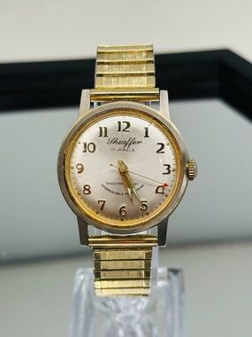 Vintage 1950s Sheaffer 17 Jewels Mechanical Hand Wind Watch 36mm Parts/Repair